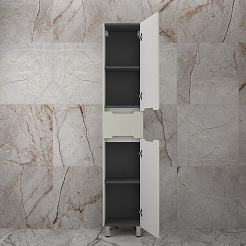 Style Line Шкаф пенал Матис 36 Plus олива – фотография-4